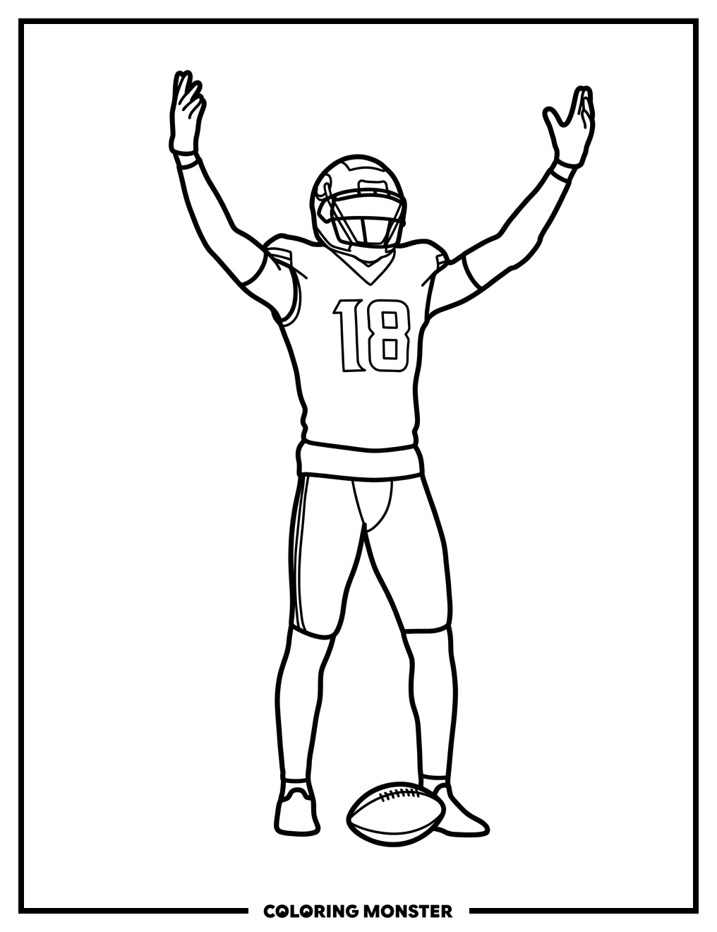 Justin Jefferson Touchdown Celebration Coloring Page