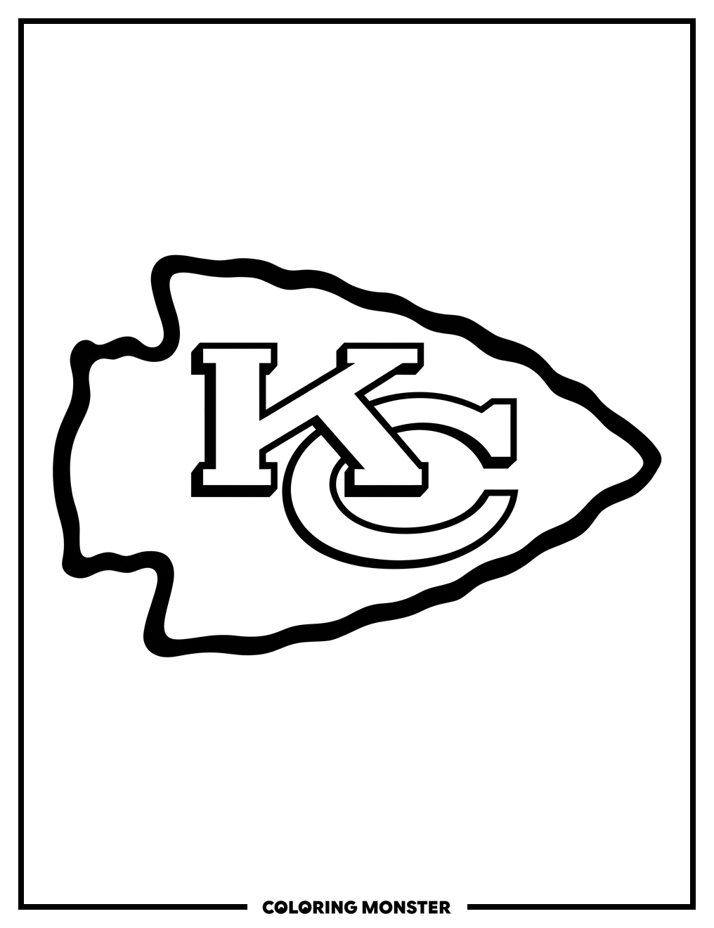Kansas City Chiefs Arrowhead Logo Coloring Page