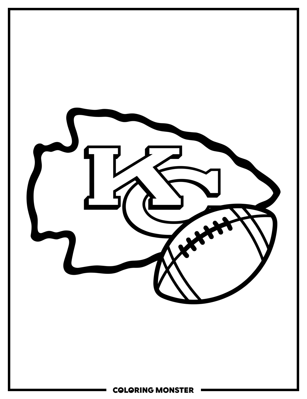 Kansas City Chiefs Arrowhead Logo Coloring Page