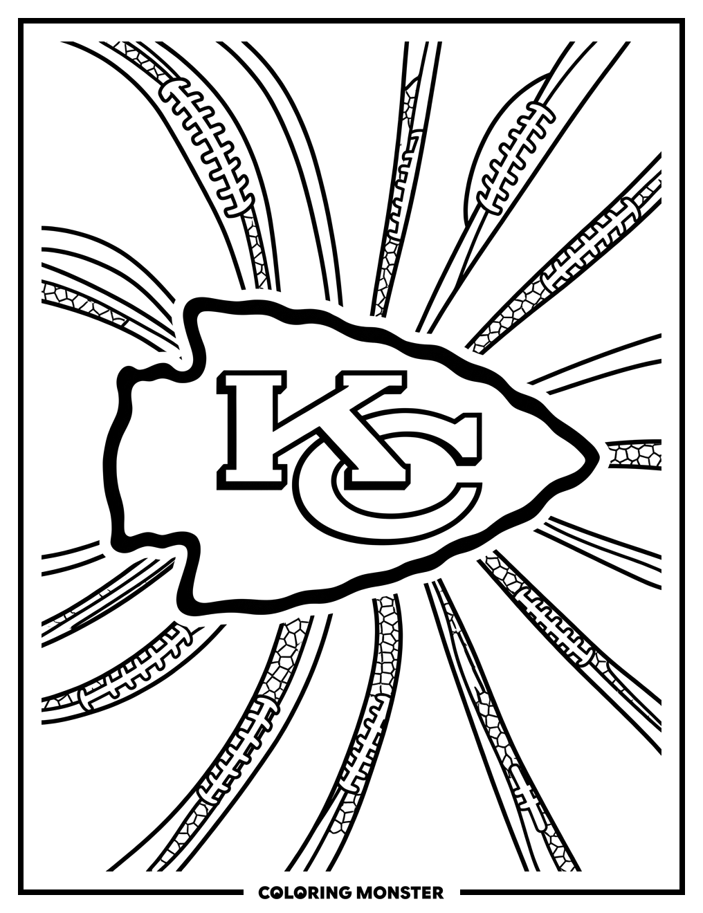 Kansas City Chiefs Arrowhead Logo Coloring Page