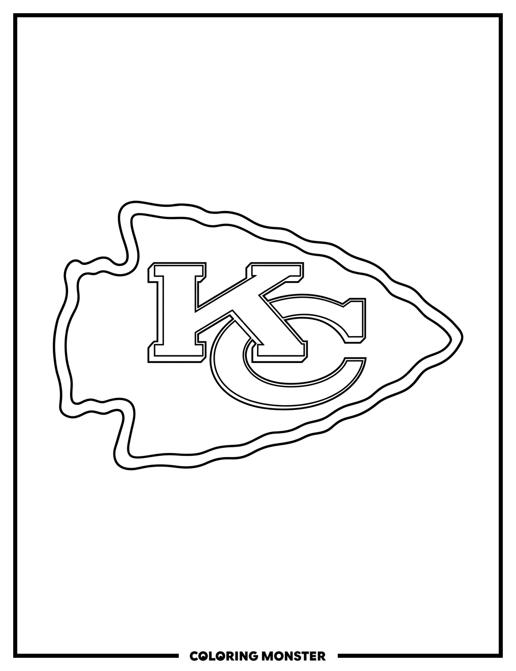 Kansas City Chiefs Arrowhead Logo Coloring Page