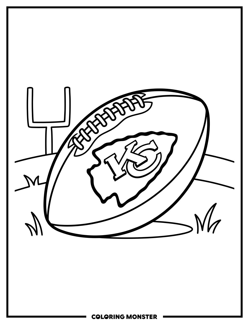 Kansas City Chiefs Football Coloring Page