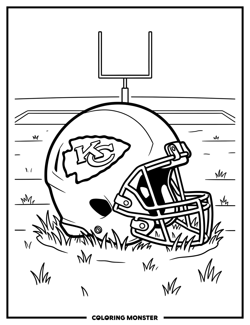 Kansas City Chiefs Football Helmet Coloring Page