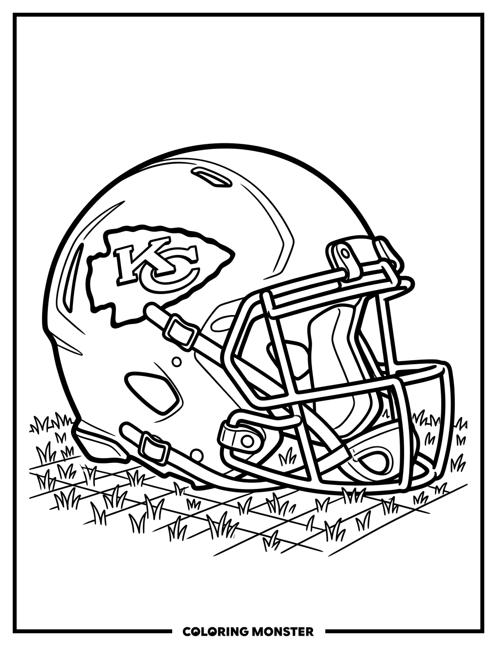 Kansas City Chiefs Football Helmet Coloring Page