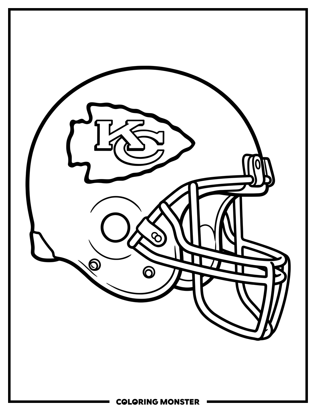 Kansas City Chiefs Helmet Coloring Page