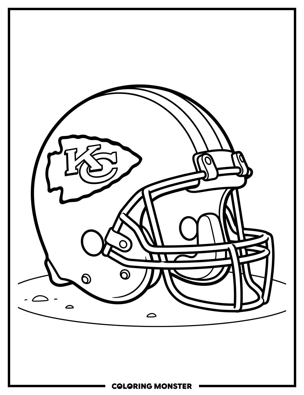 Kansas City Chiefs Helmet Coloring Page