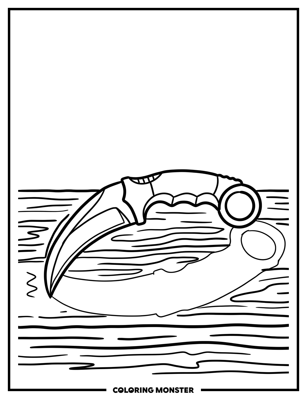 Karambit Knife on Table Coloring Page