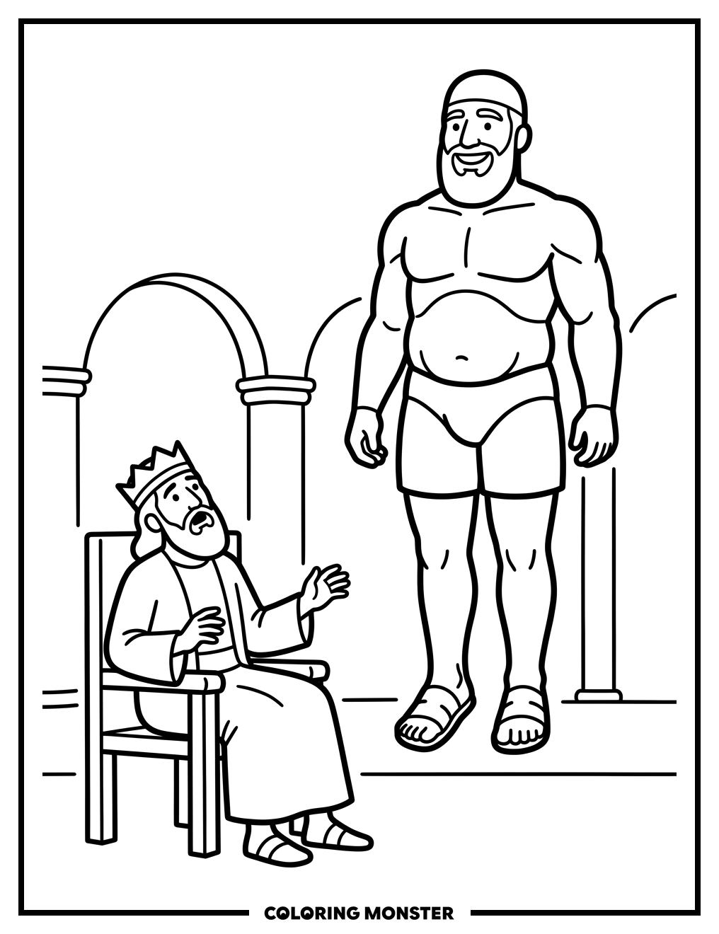 King Nebuchadnezzar's Statue Dream Coloring Page