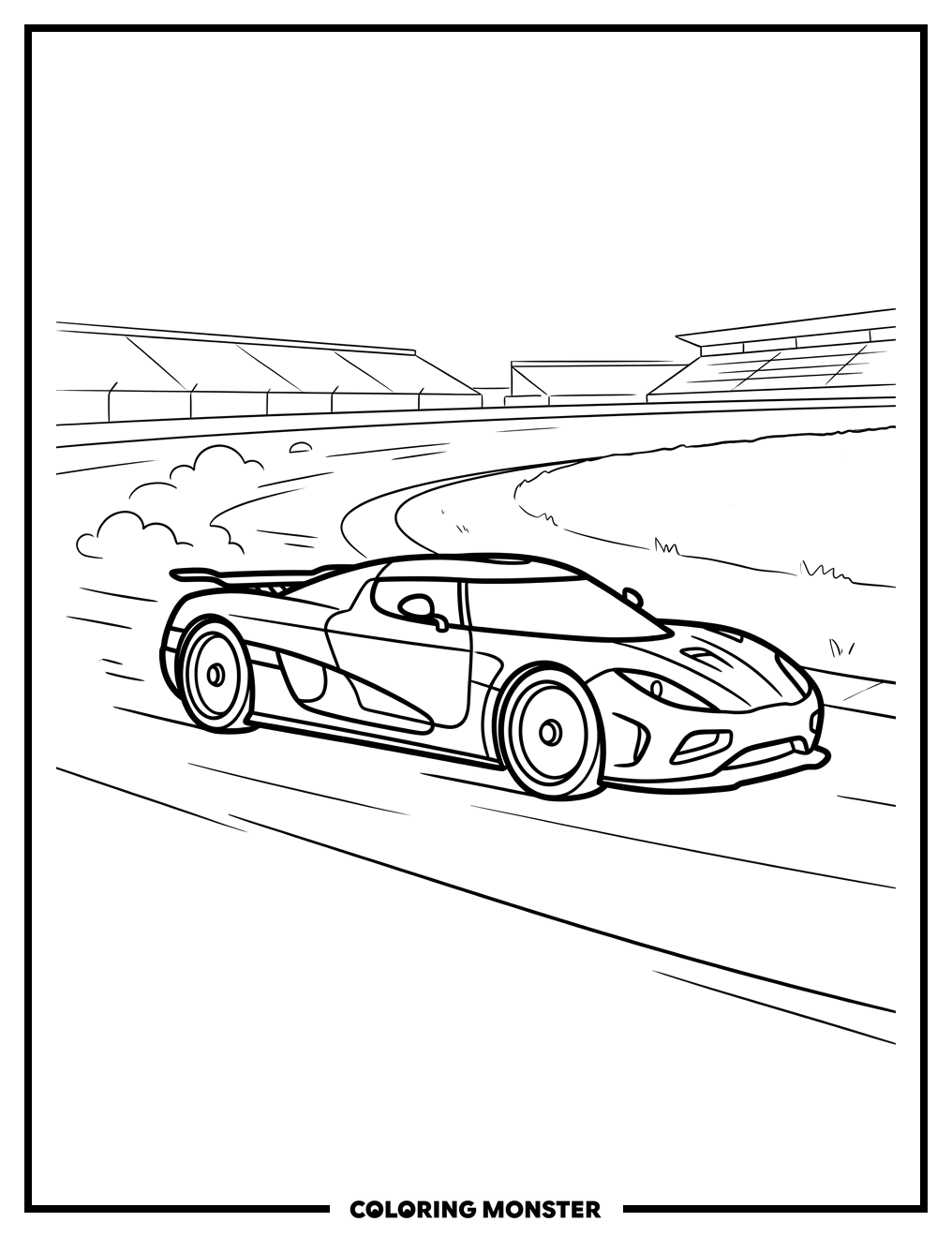 Koenigsegg Agera RS Sports Car Racing Coloring Page