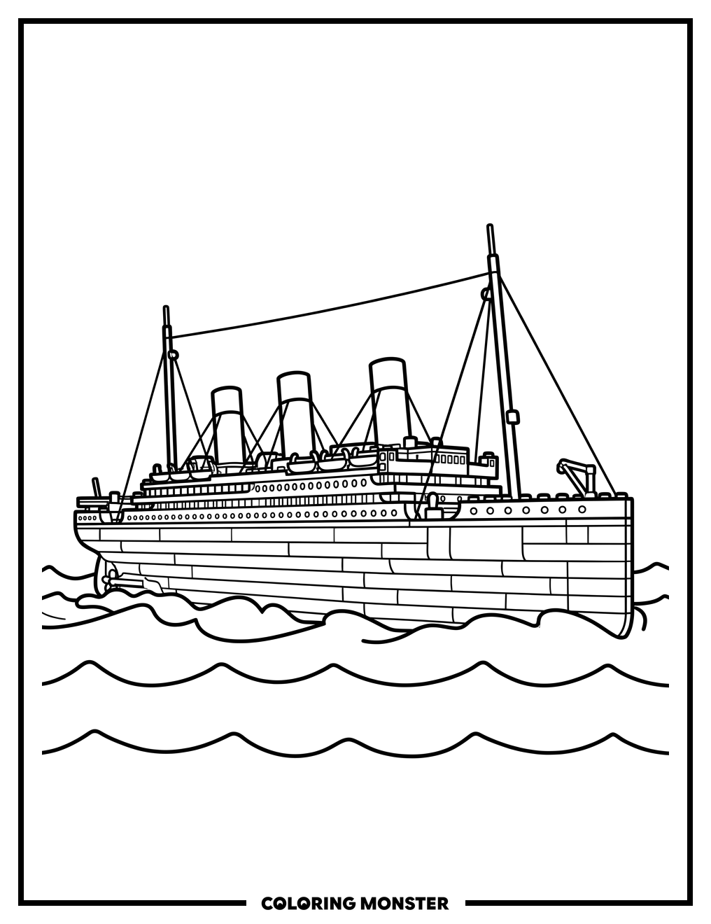 Lego Titanic Ship Coloring Page