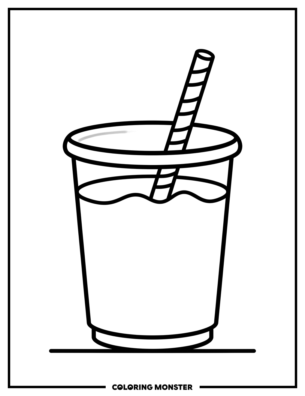 Lemonade Paper Cup Coloring Page