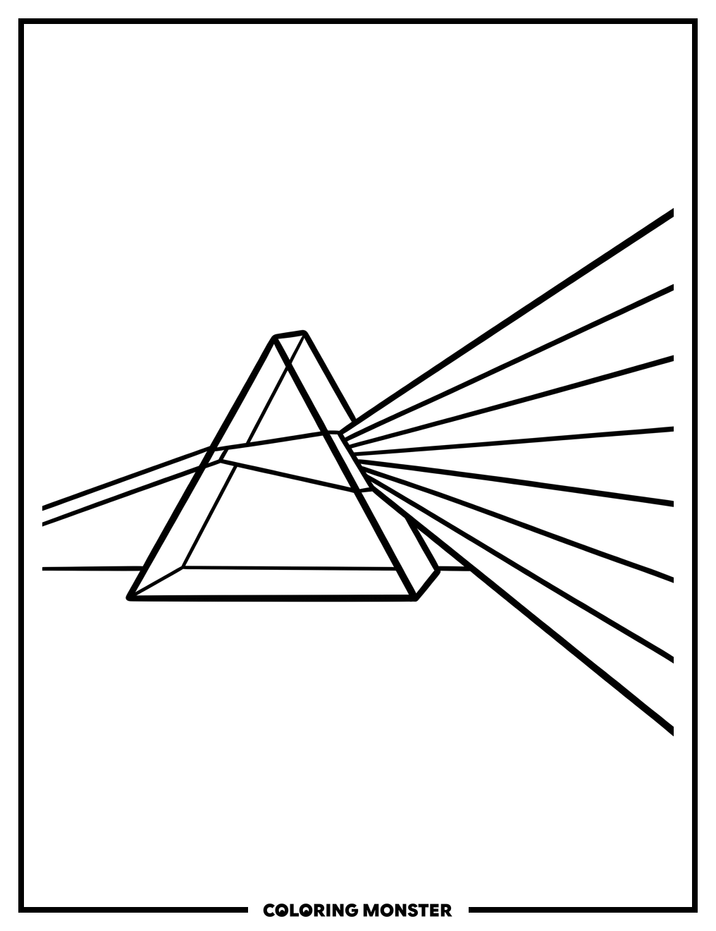 Light Spectrum Through Prism Coloring Page