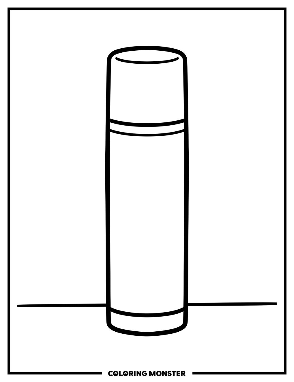 Lip Balm Tube Coloring Page