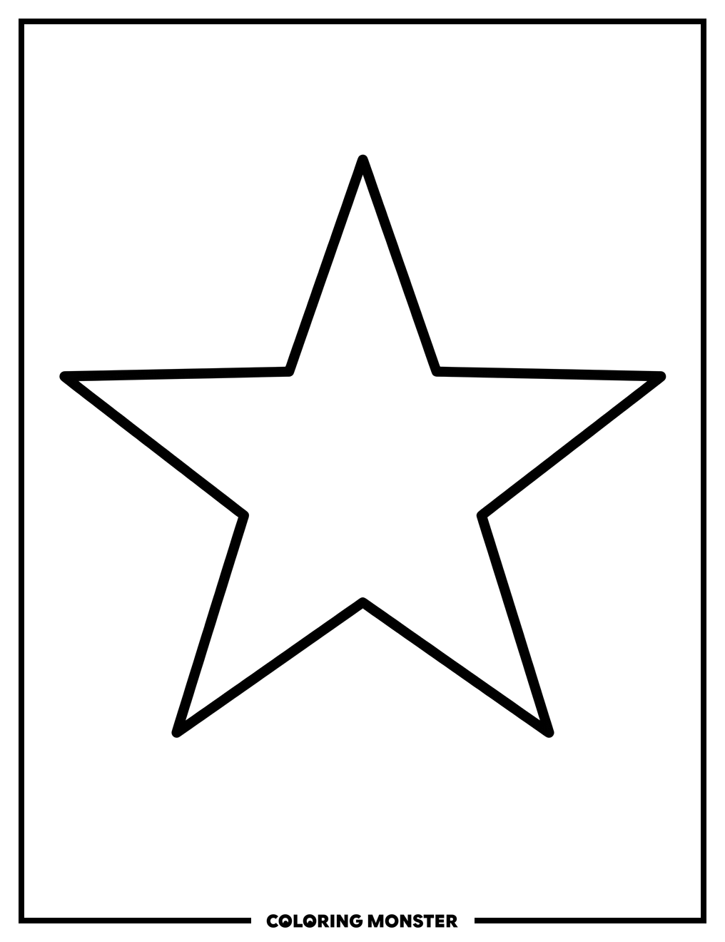 Lone Star of Texas Coloring Page