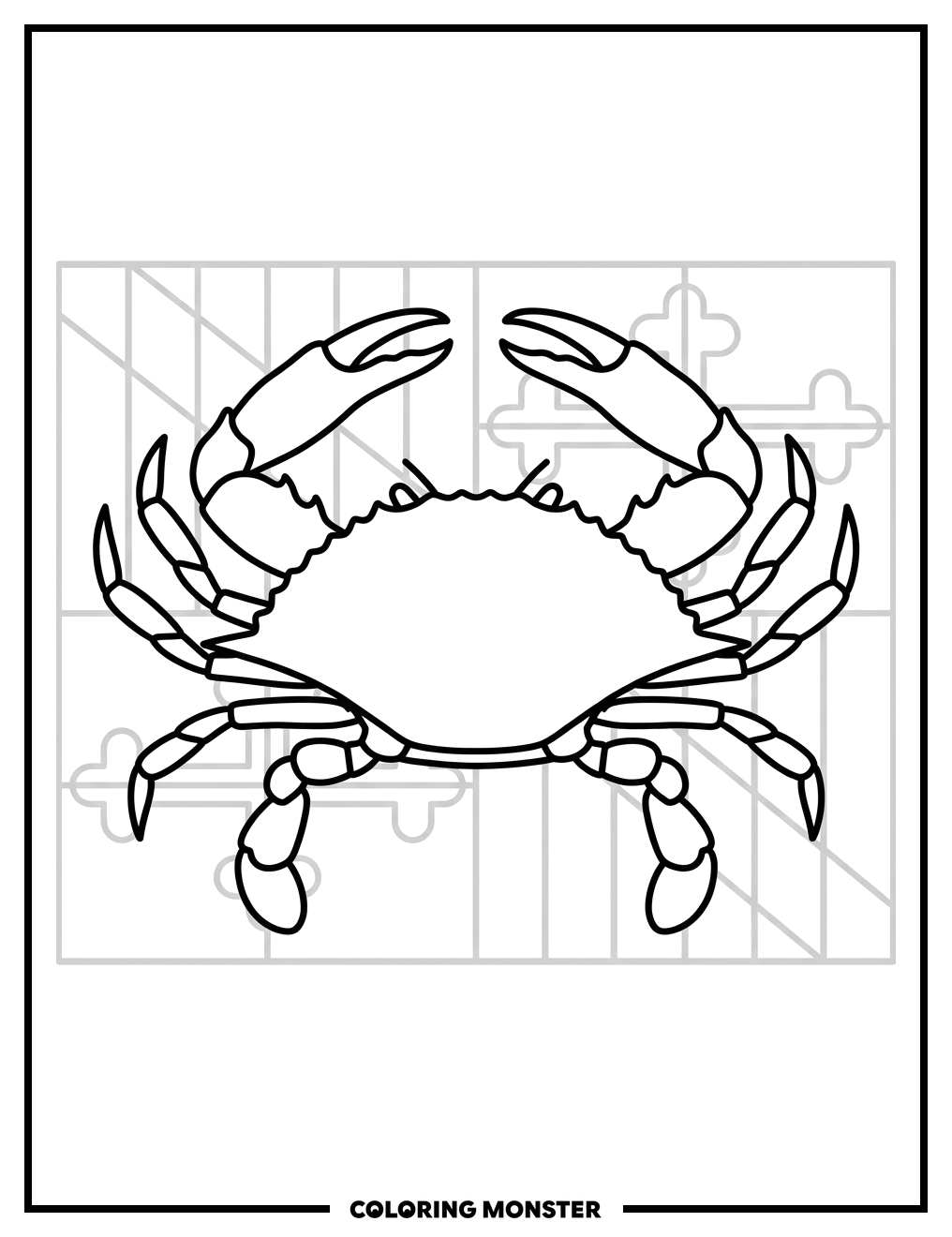 Maryland Blue Crab Coloring Page