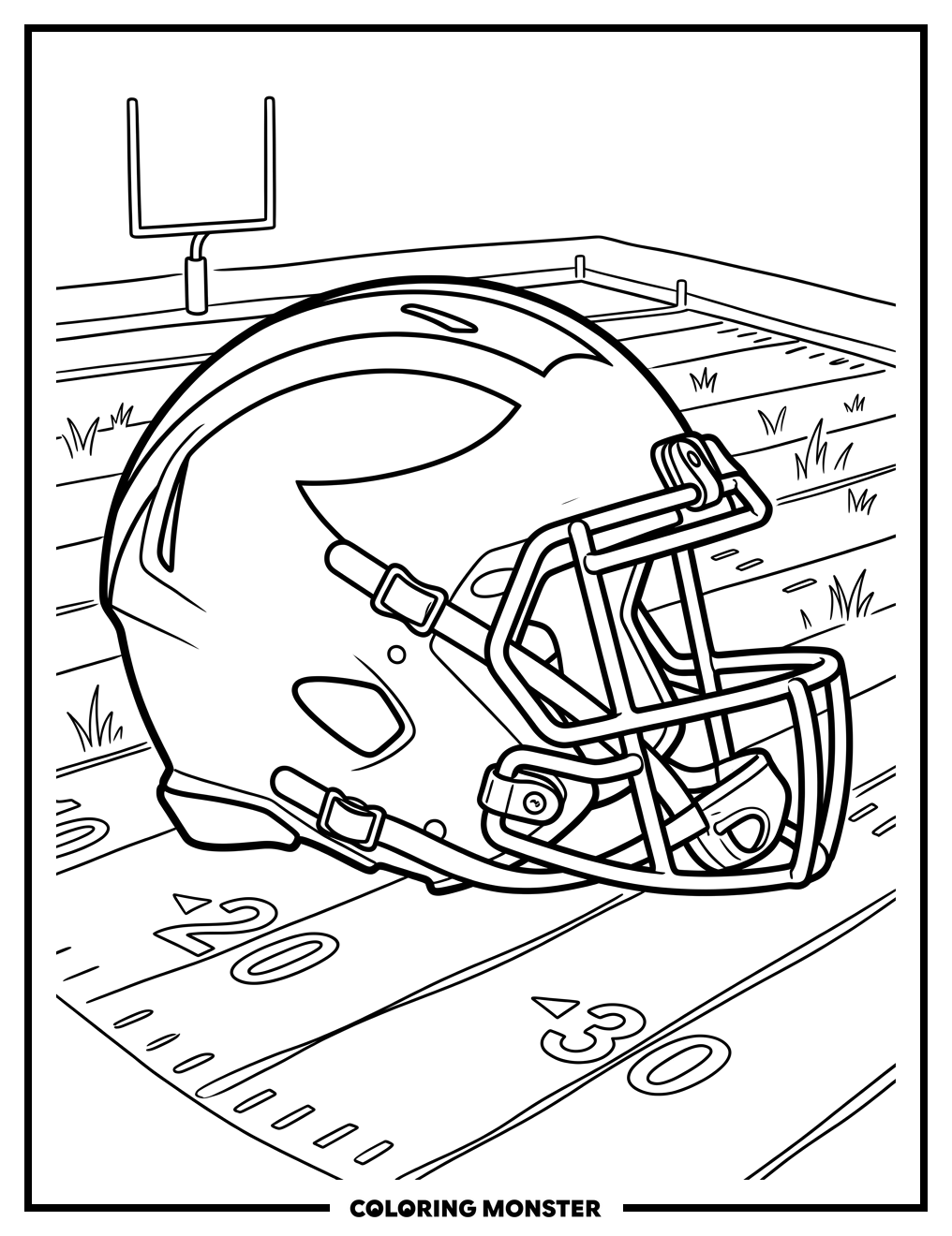Michigan Football Helmet Coloring Page