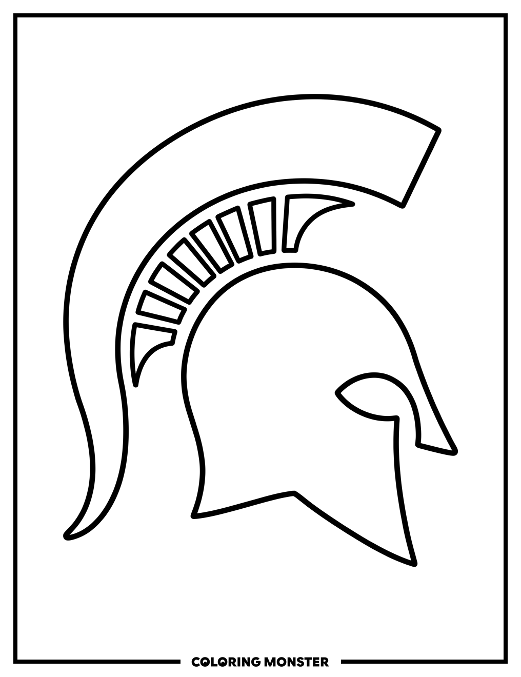 Michigan State Spartan Helmet Coloring Page