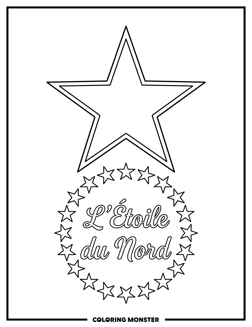 Minnesota State Symbols Coloring Page