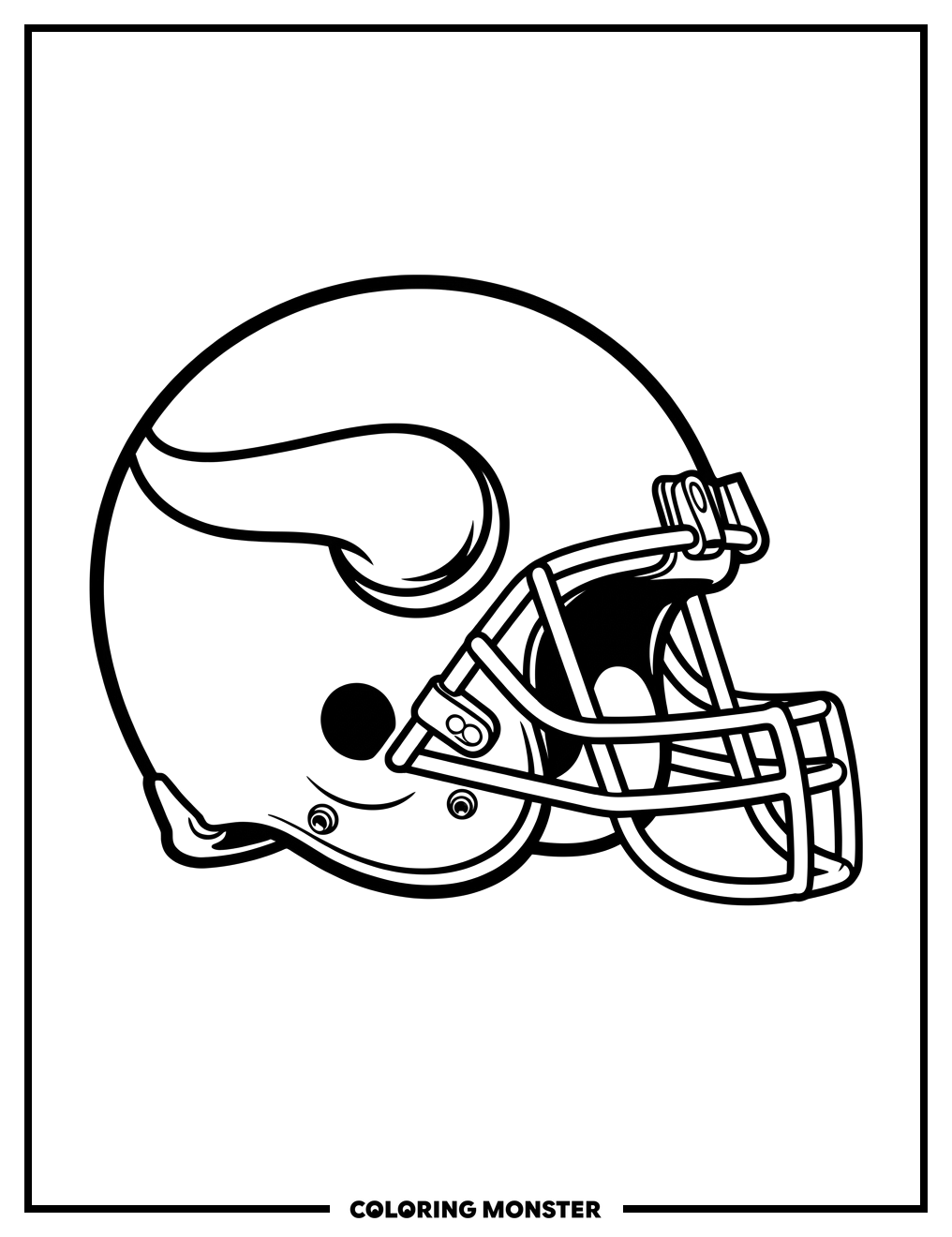Minnesota Vikings Helmet Coloring Page