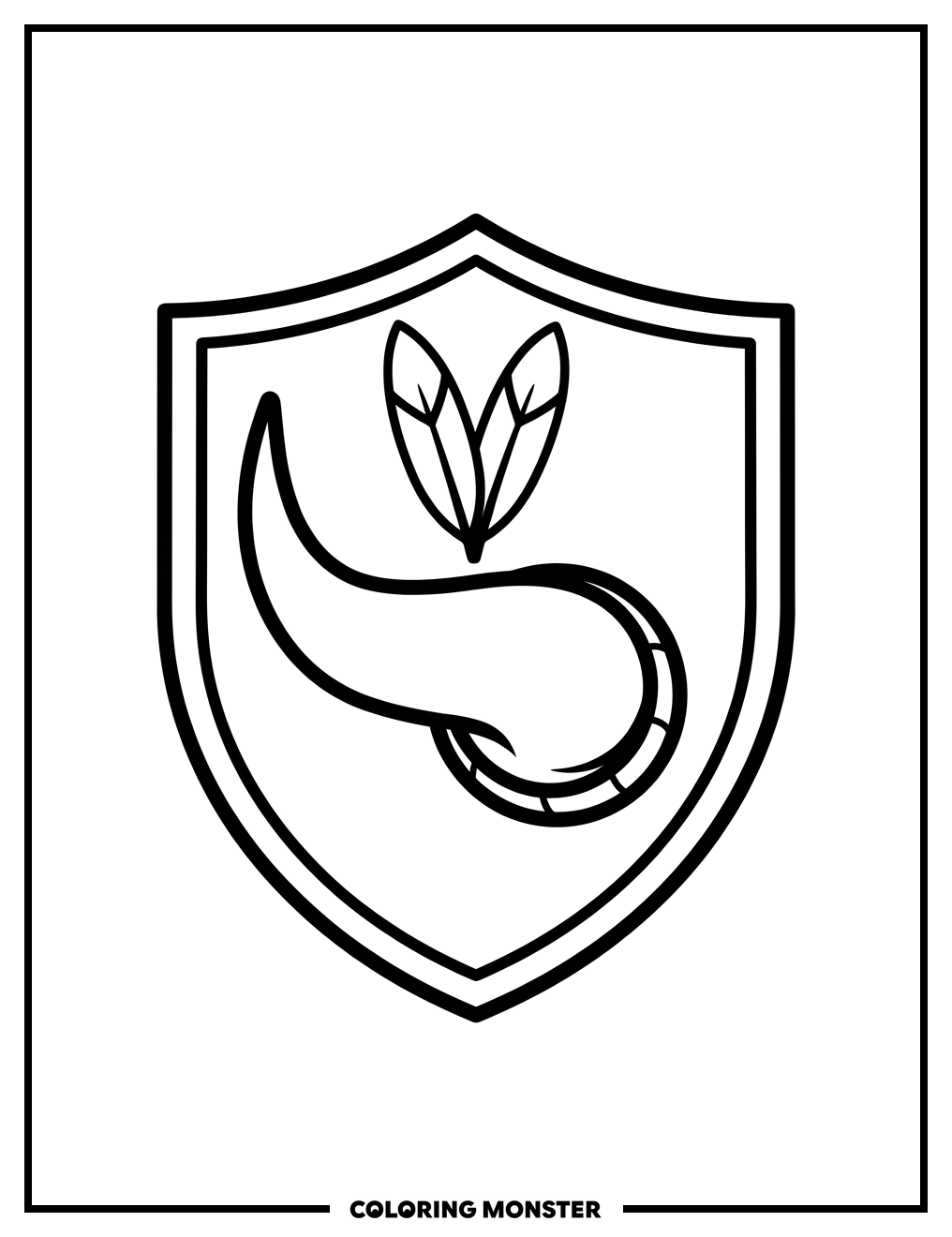 Minnesota Vikings Shield Logo Coloring Page