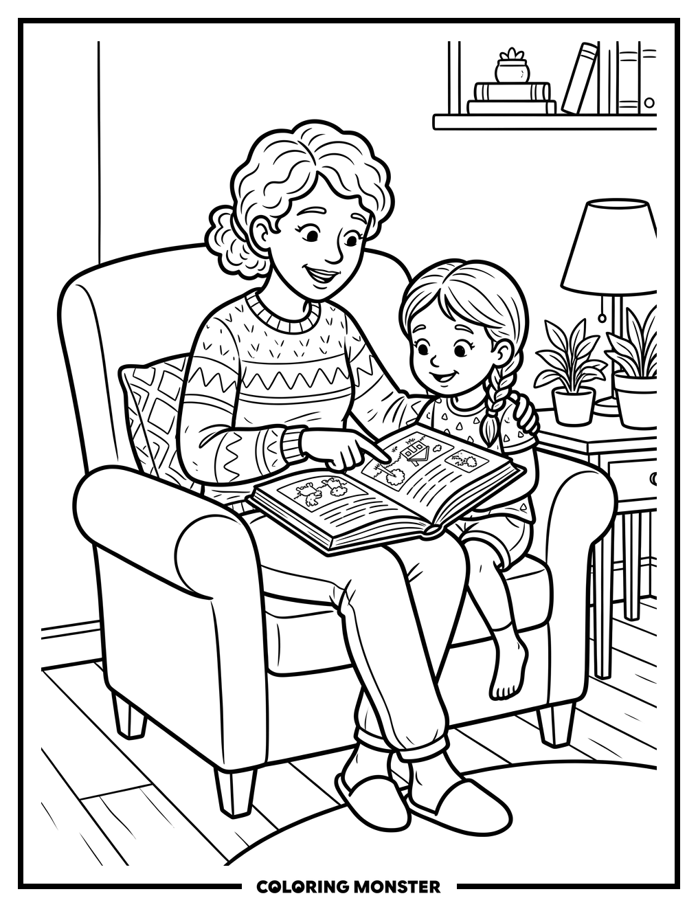 Mother Reads to Child
