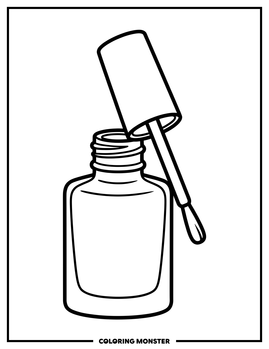 Nail Polish Bottle Coloring Page