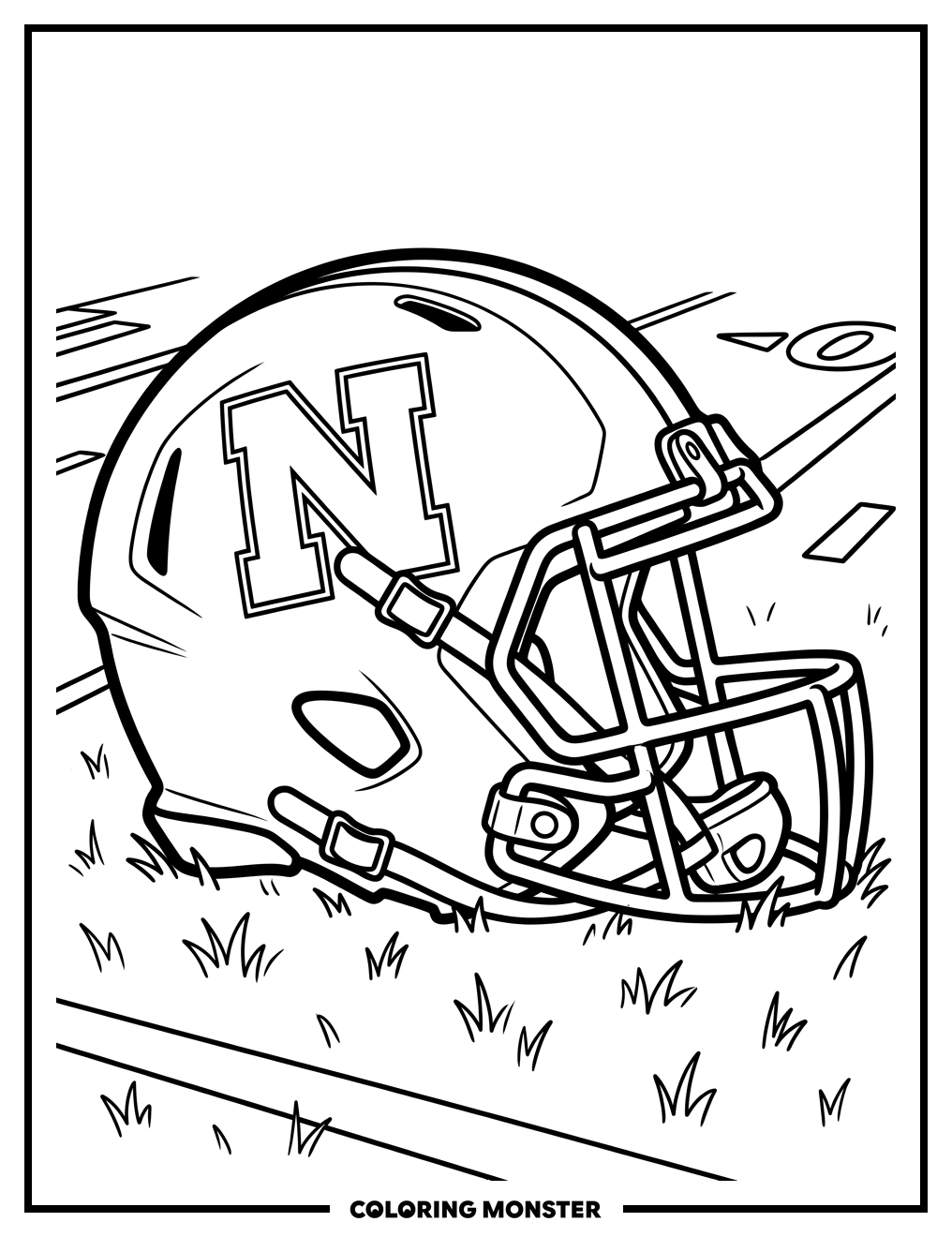 Nebraska Cornhuskers Football Helmet Coloring Page