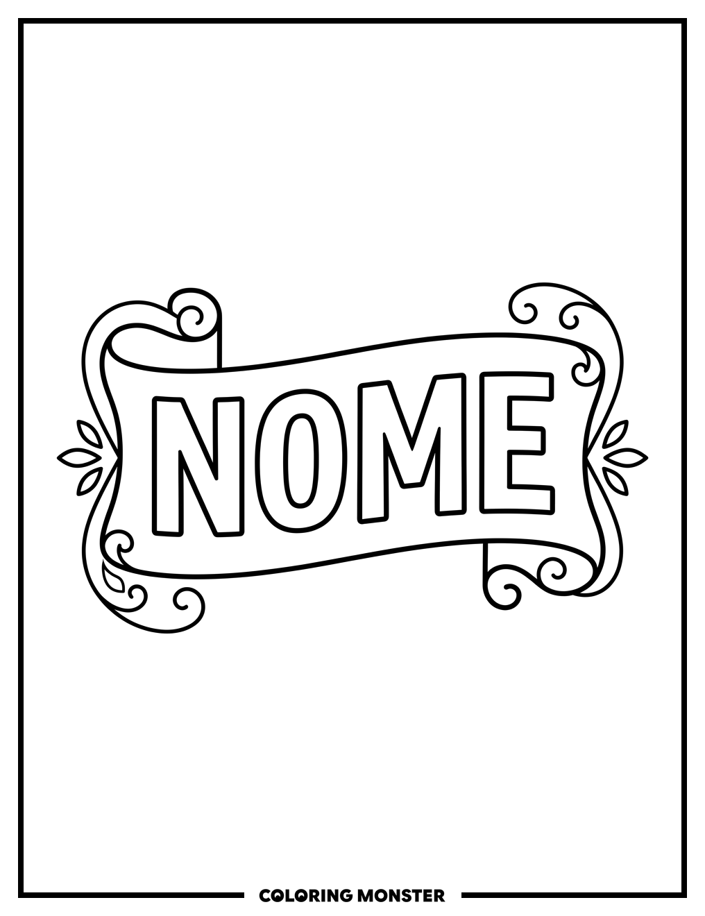 NOME Banner Coloring Page
