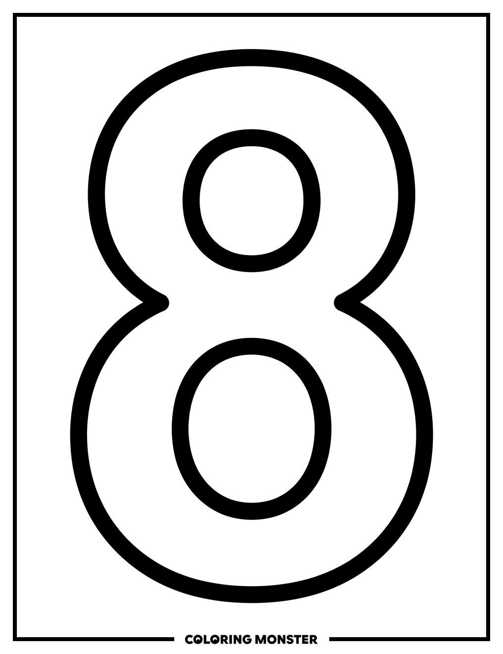 Number 8 Coloring Page