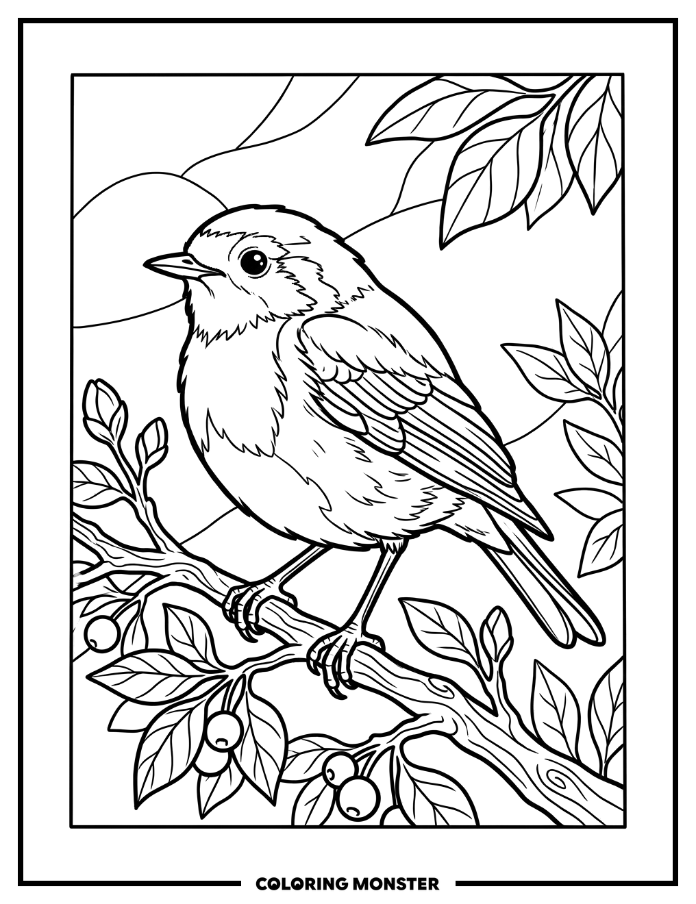 Numbered Bird Coloring Page Coloring Page