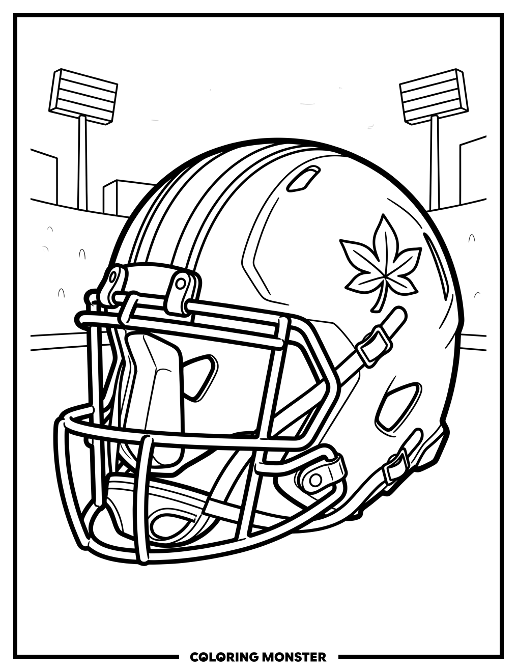 Ohio State Buckeyes Football Helmet Coloring Page