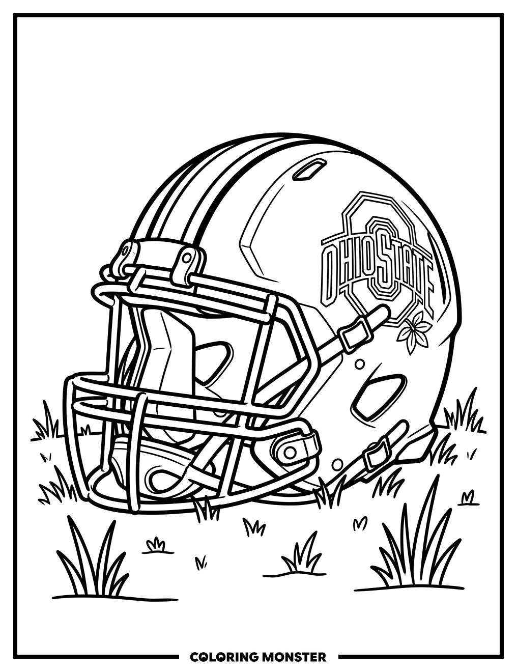 Ohio State Buckeyes Football Helmet Coloring Page