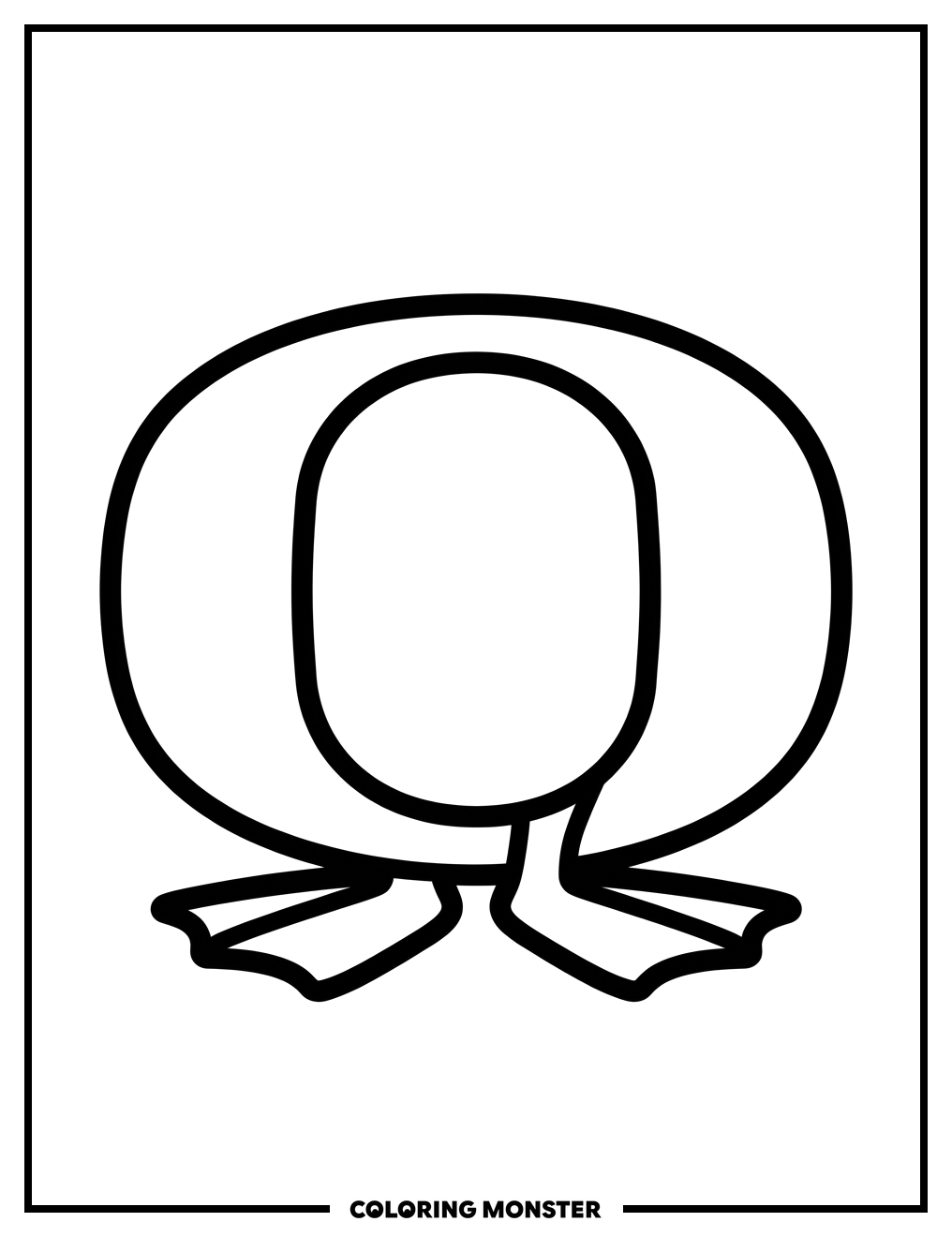 Oregon Ducks "O" Logo Coloring Page