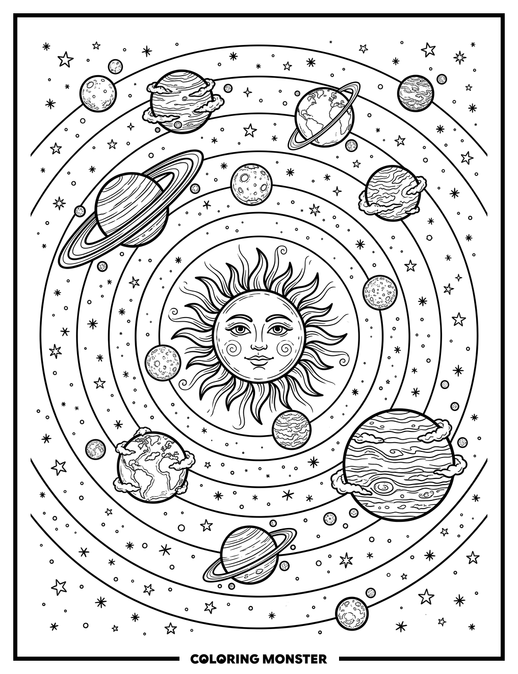 Our Solar System Coloring Page