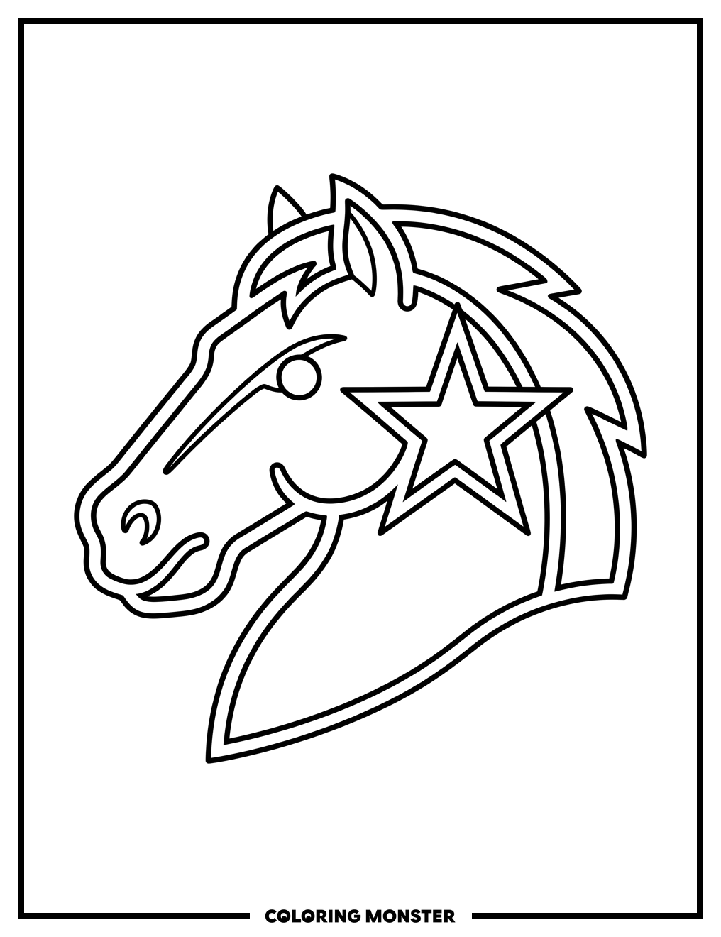 Pacers Horse Head Logo Coloring Page