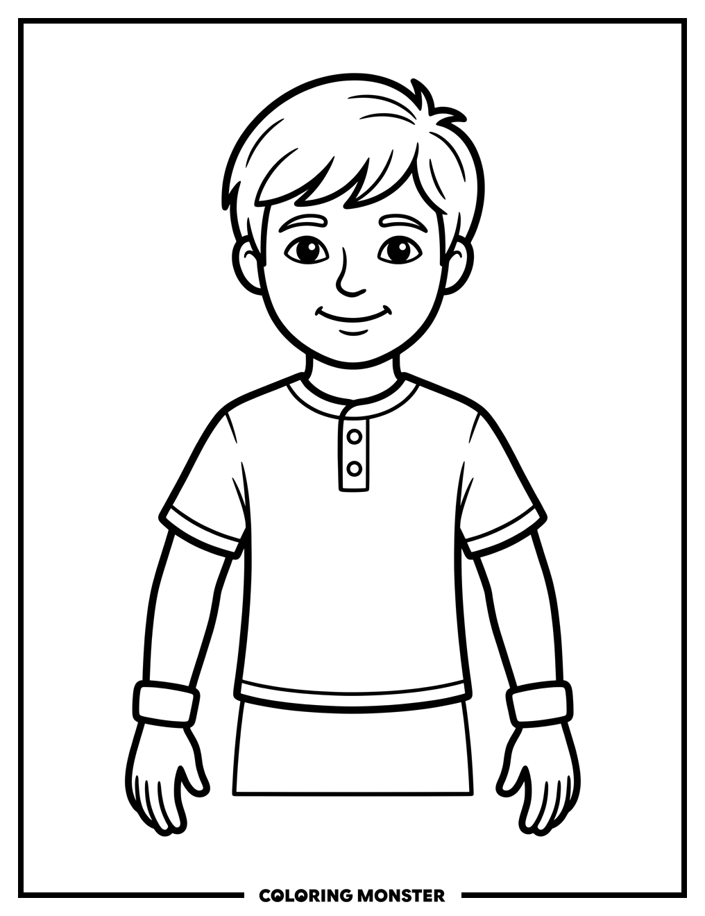 Paper Doll Ready to Color Coloring Page