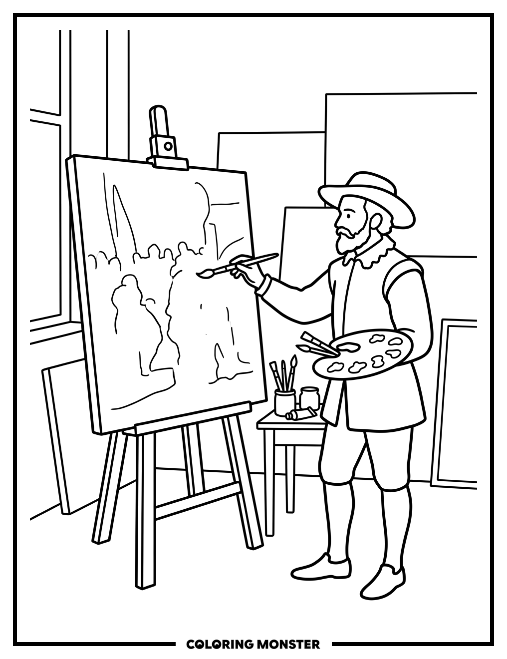 Peter Paul Rubens Painting Coloring Page