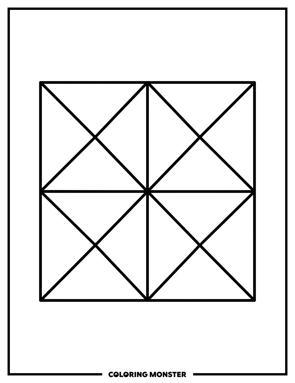 Pinwheel Quilt Block Coloring Page