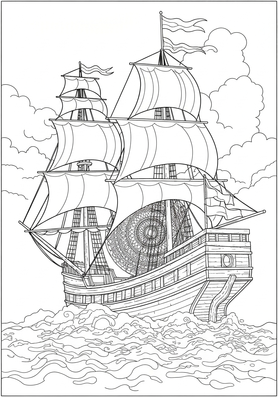 Pirate Ship In A Storm