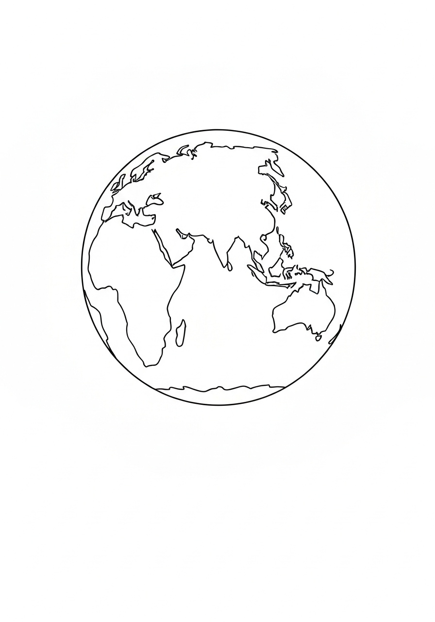 Planet Earth Viewed Over Asia / Africa / Australia