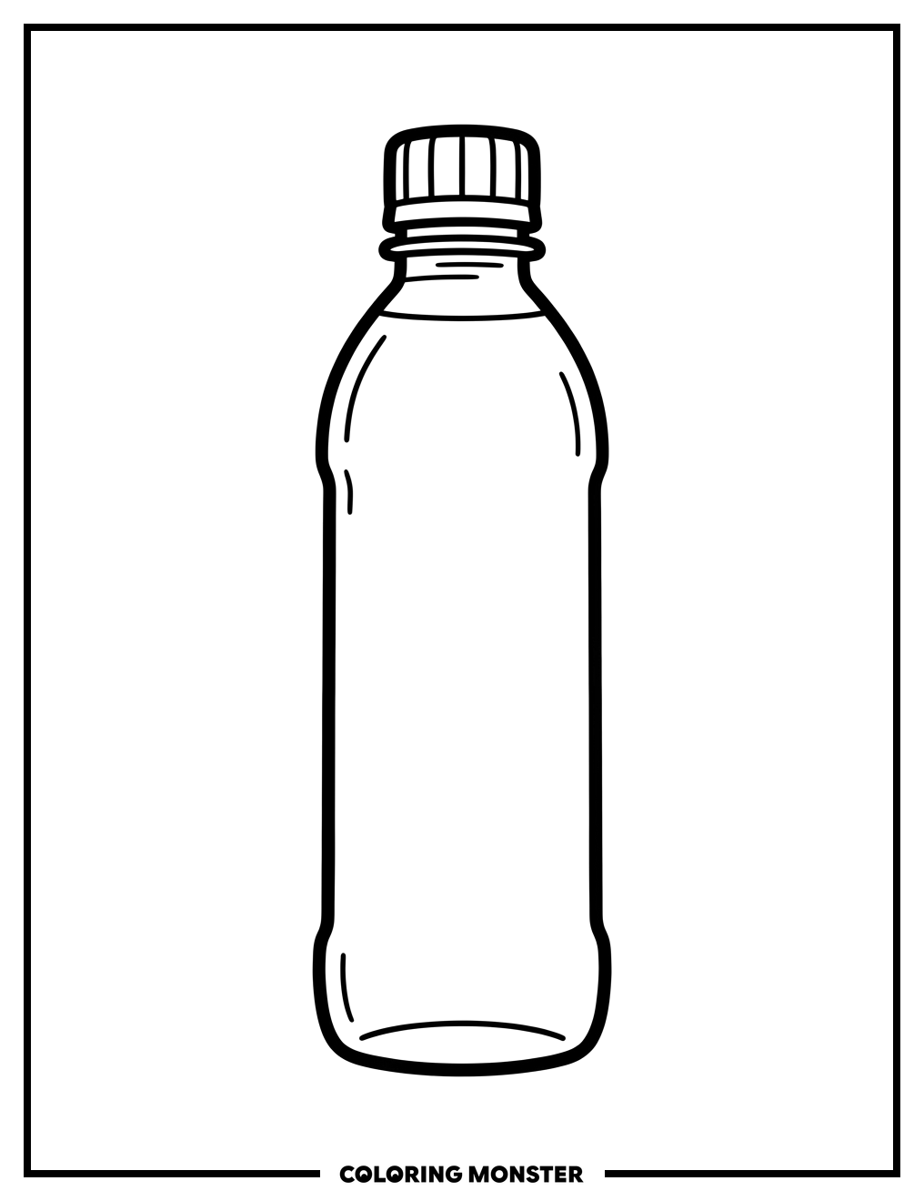 Plastic Water Bottle Coloring Page