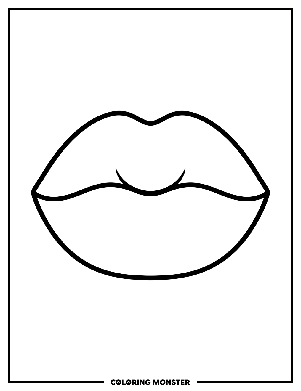 Pouting Lower Lip Coloring Page