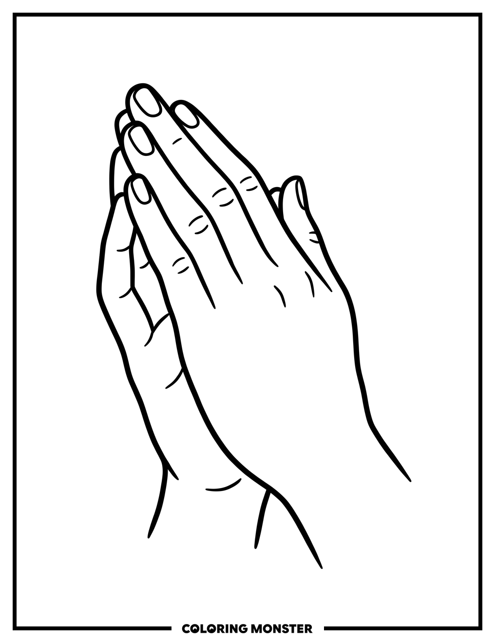 Praying Hands Coloring Page