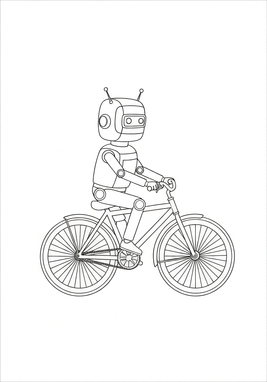 Robot Riding A Bicycle