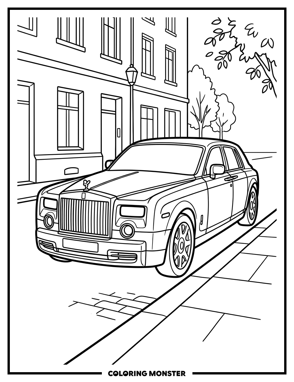 Rolls-Royce Phantom Sedan Coloring Page