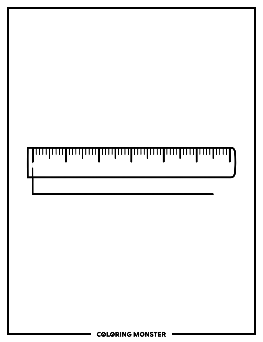 Ruler and Line Coloring Page