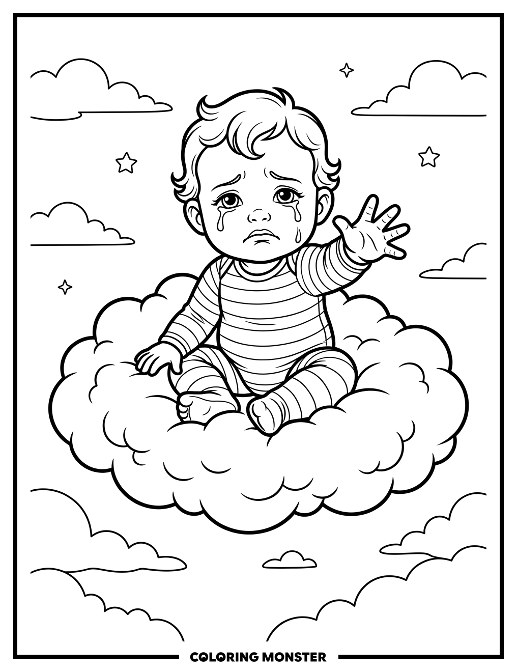 Sad Baby on Cloud