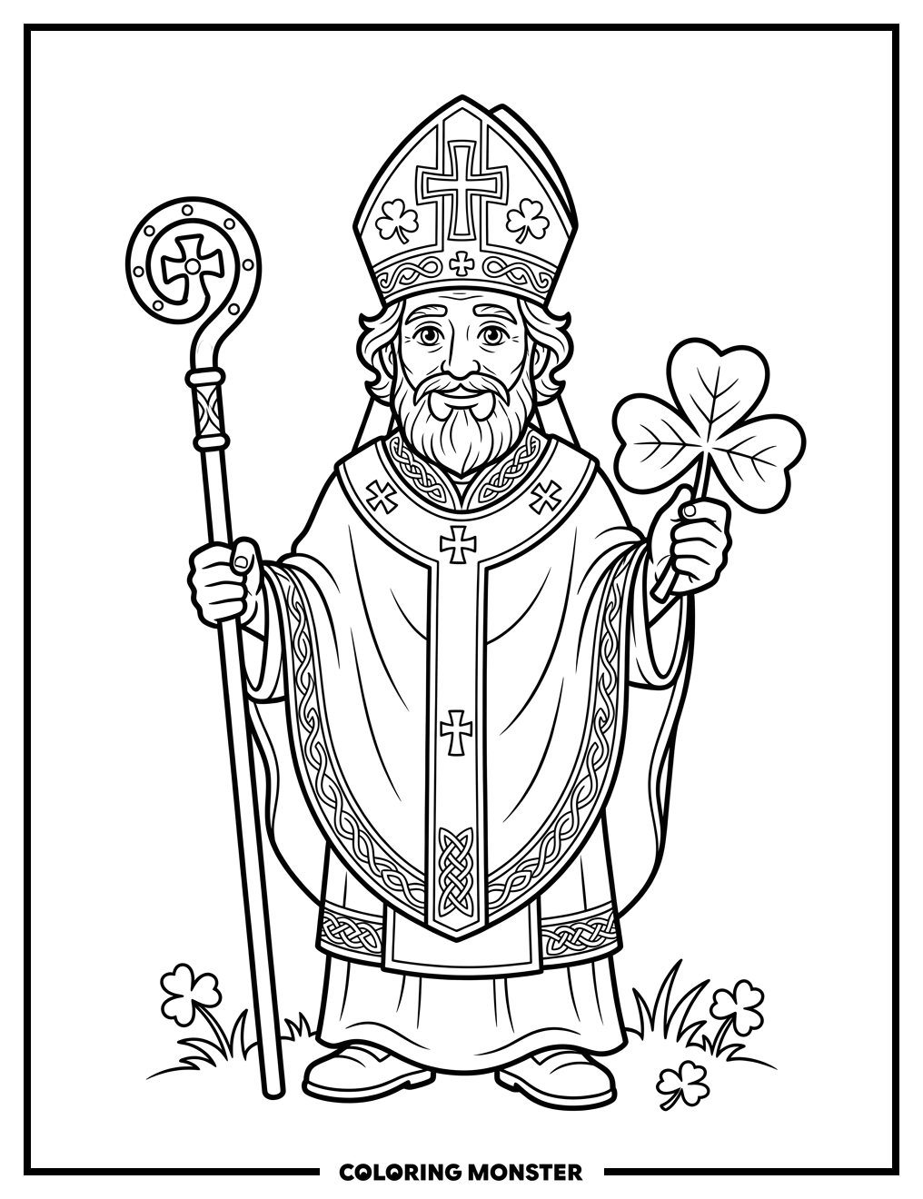 Saint Patrick With Shamrock