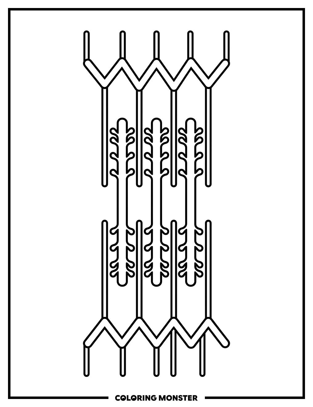 Sarcomere Structure Detailed View Coloring Page
