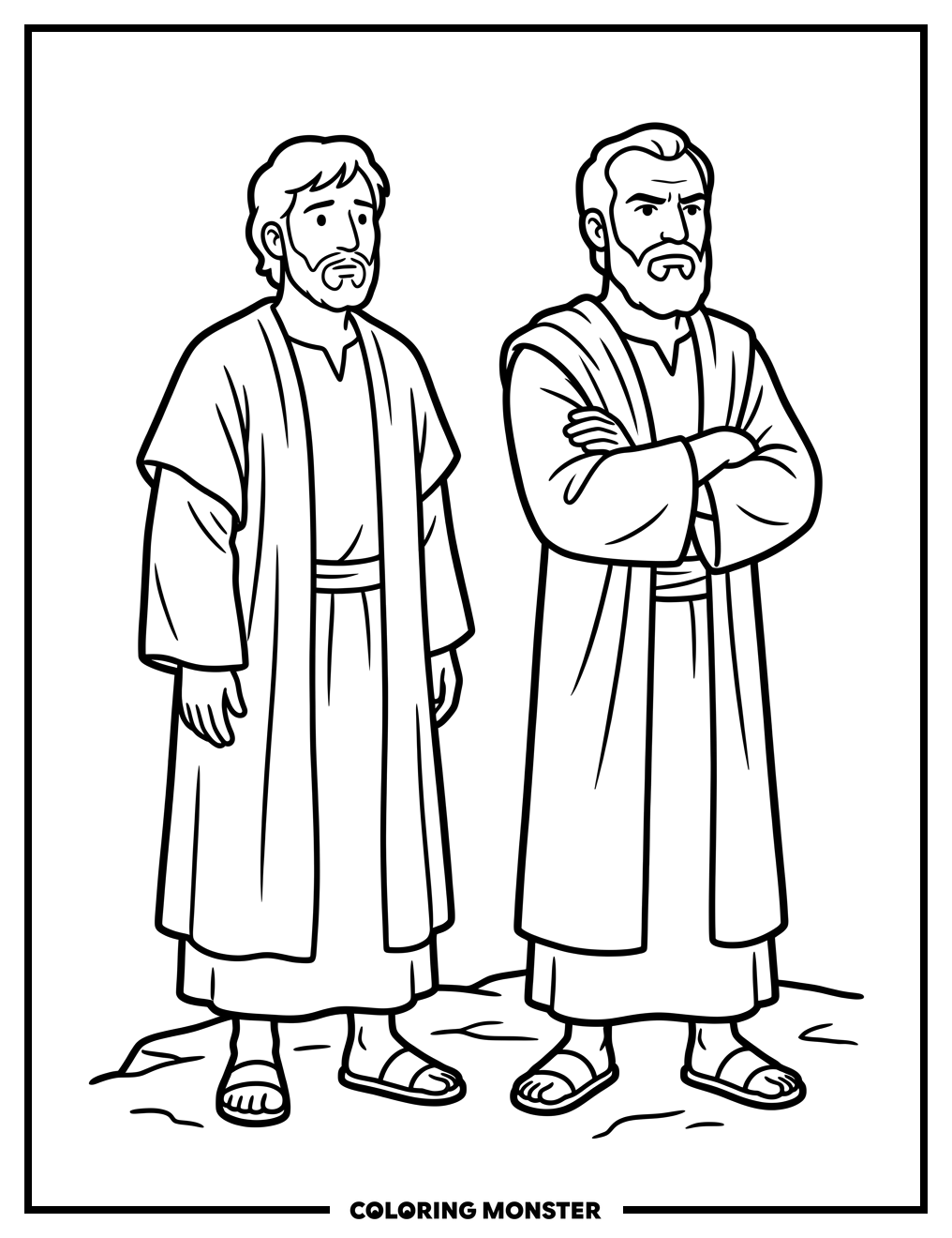 Saul and Paul Coloring Page